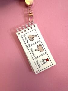 Mini -kuvaviuhka, jossa on toiminnaohjauskuvia